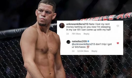 UFC’s Nate Diaz Replies To Fan Who Lost Rent Money Gambling On Him