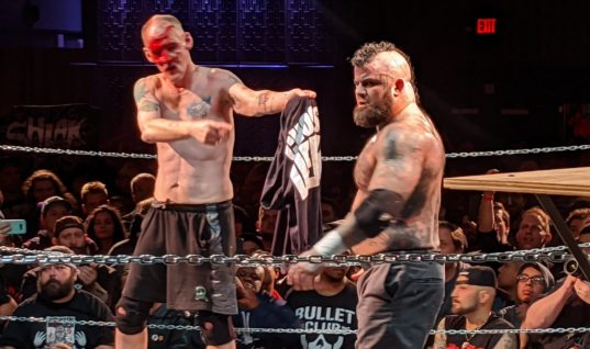 Necro Butcher Passes His ‘Choose Death’ Shirt To Shlak (w/Video)