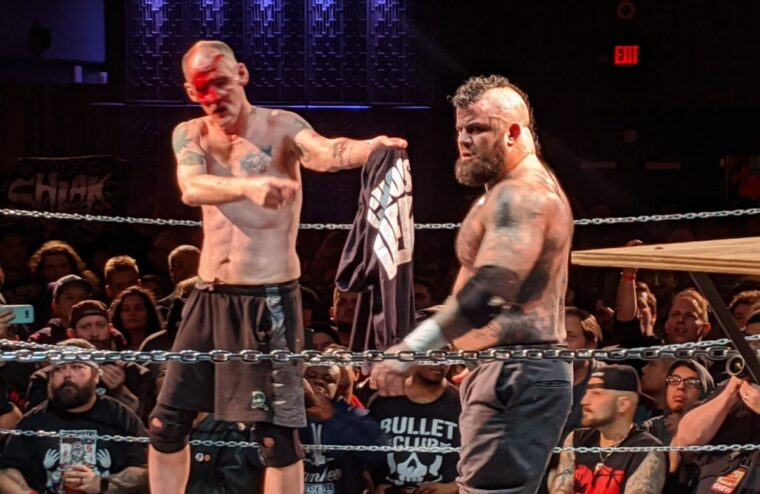 Necro Butcher Passes His ‘Choose Death’ Shirt To Shlak (w/Video)