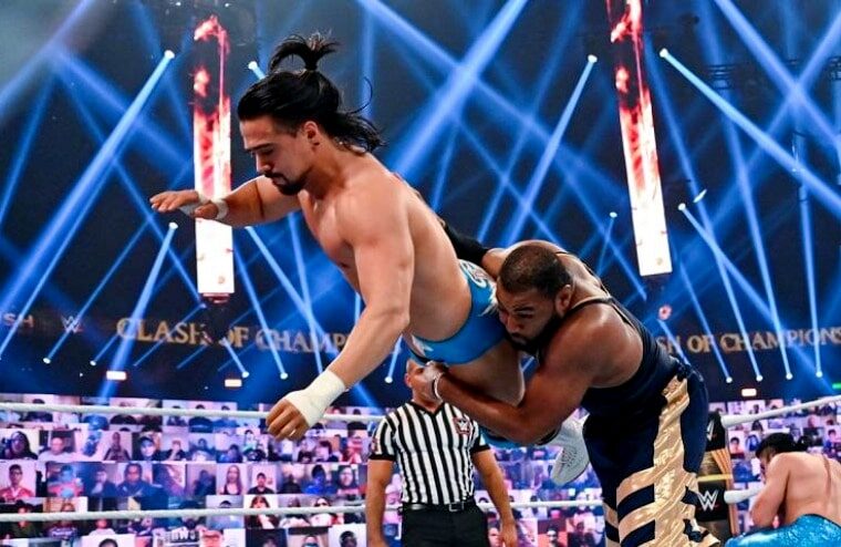 Angel Garza Injured During Clash Of Champions Tag Match