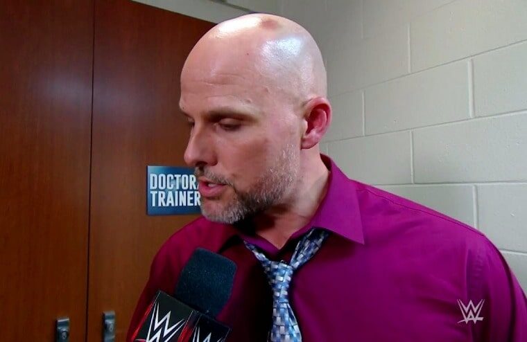 Adam Pearce’s Slip Of The Tongue Causes “Drew McInfart” To Trend (w/Video)