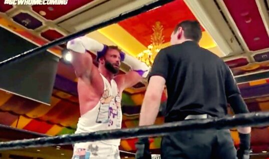 A Bloodied Matt Cardona Pelted With Trash Following GCW World Championship Victory