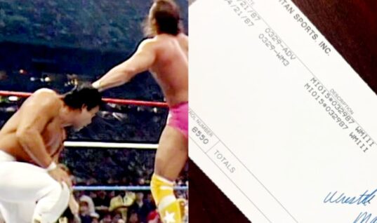 Ricky Steamboat’s Payslip For WrestleMania III Shared Online
