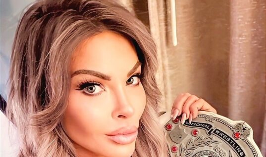 NWA Star Natalia Markova Poses In Red Lingerie As “Your Early Christmas Present”